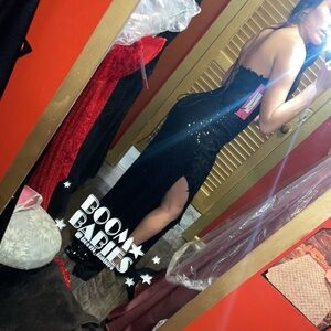 Black sequin gown